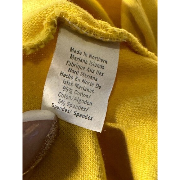 Mossimo Sports Bra VTG 90s Y2K Tube Tank Top yellow cotton Stretch size M VTG - Picture 14 of 14